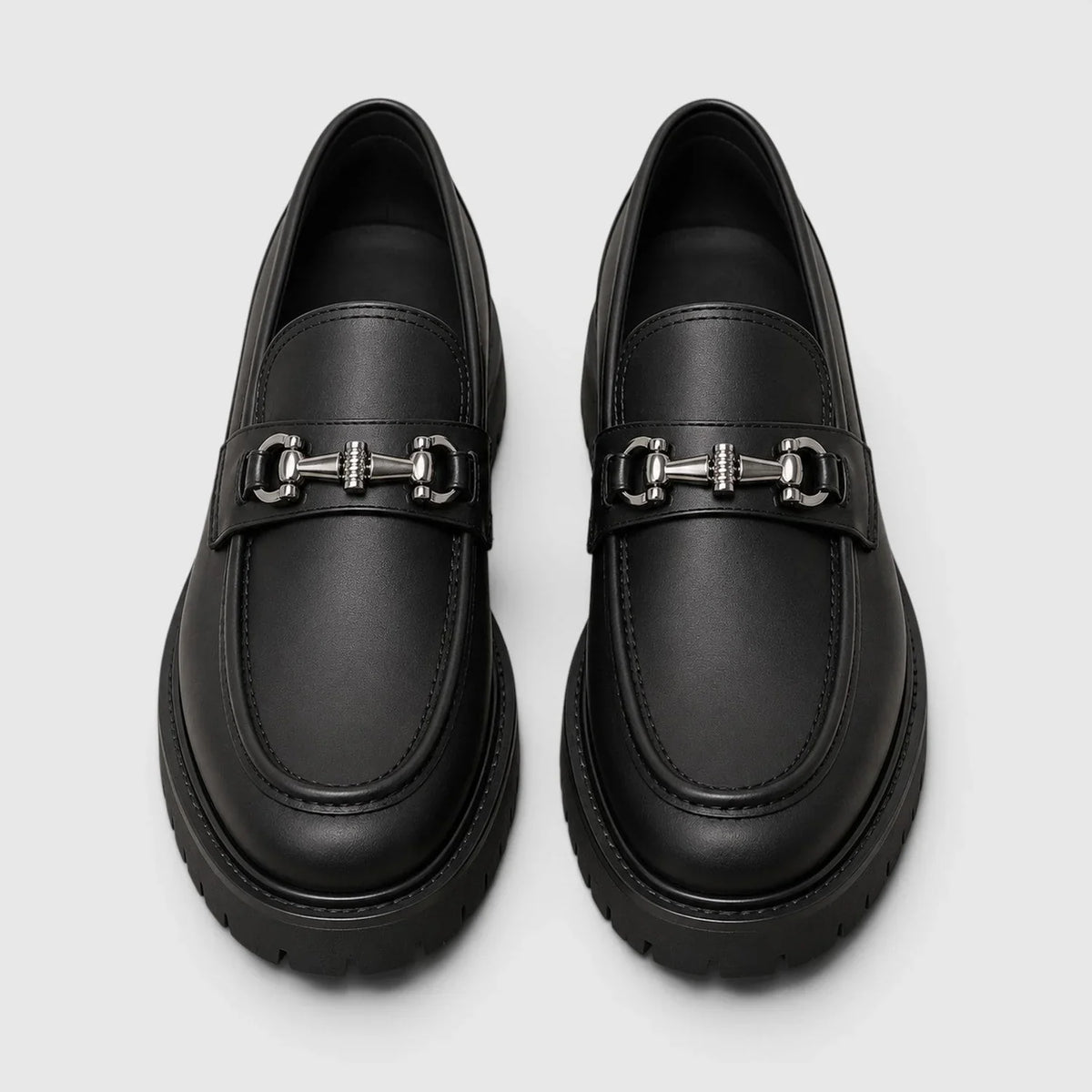Men's Loafers Chunky Sole Horsebit Slip-On