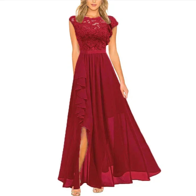 Calista | Lace Ruffle Maxi Dress A-Line
