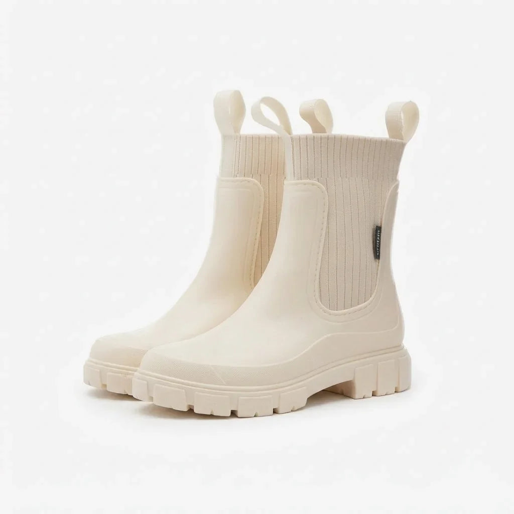 Chelsea Boots with Lug Sole and Pull Tabs