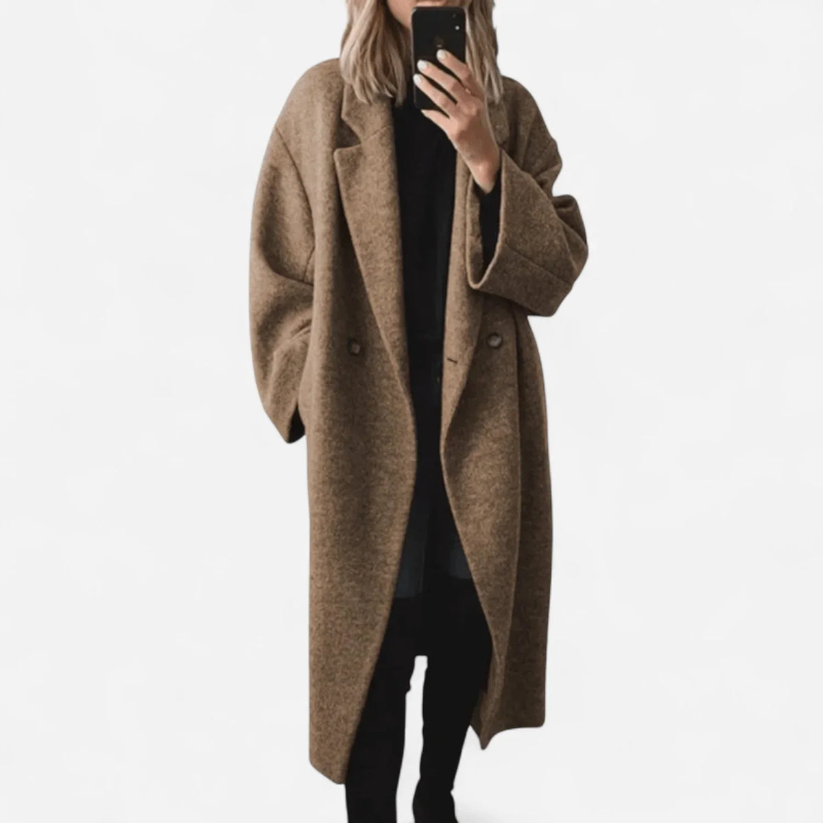 Wool Coat – Grey Oversized Longline