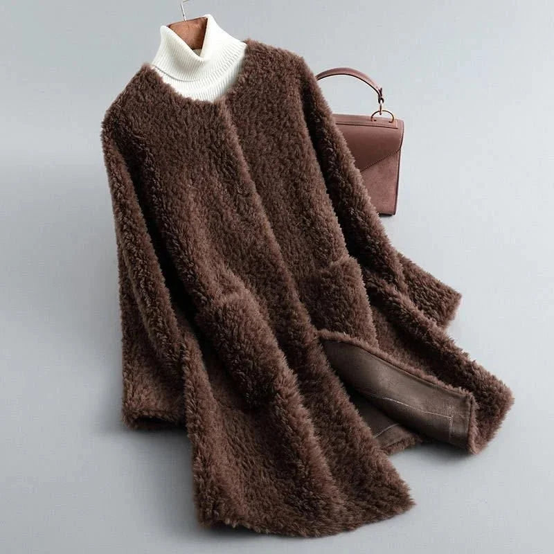 Women's Faux Shearling Fur Coat