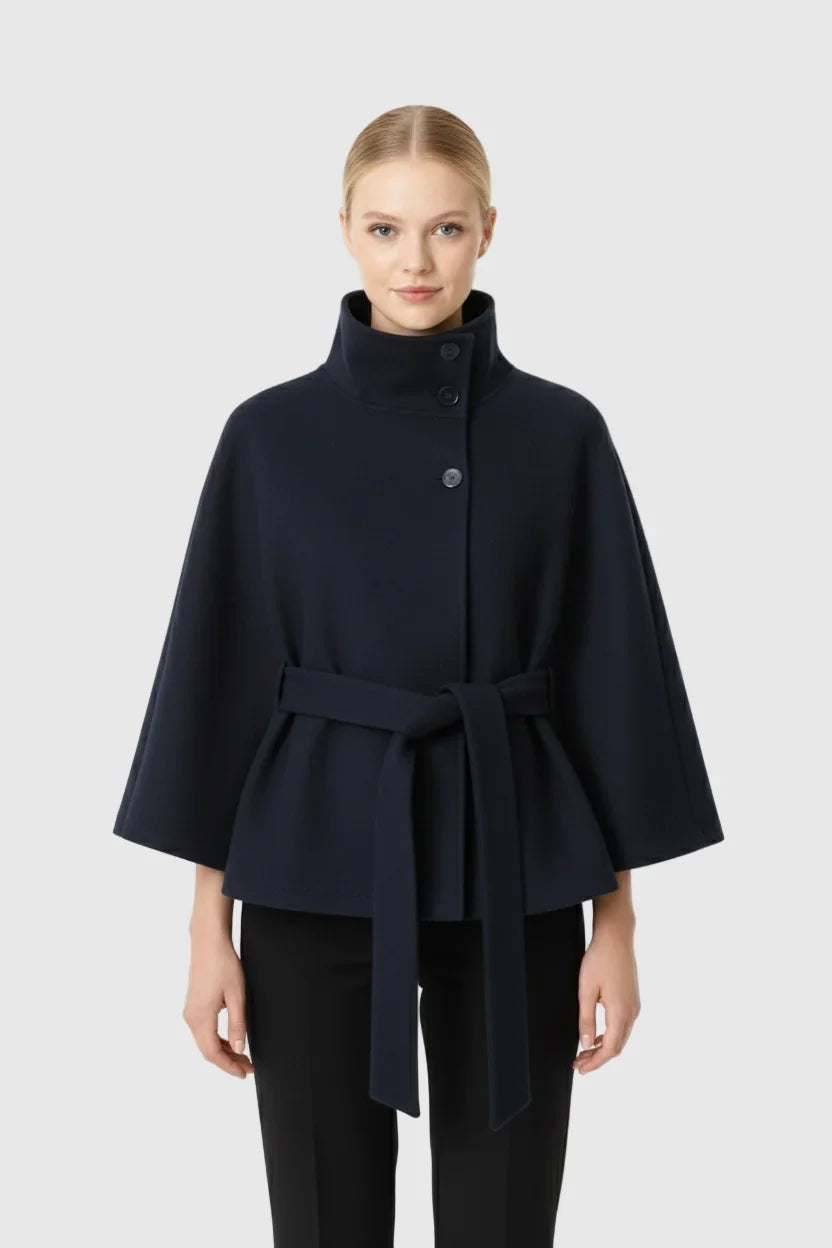 Sofia | Belted Cape Coat