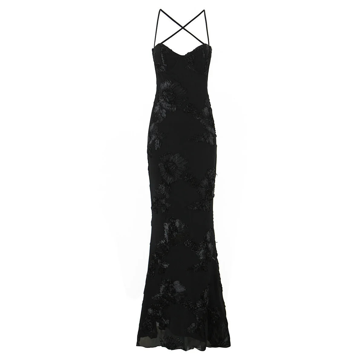 Emily | Lace Maxi Dress Open Back