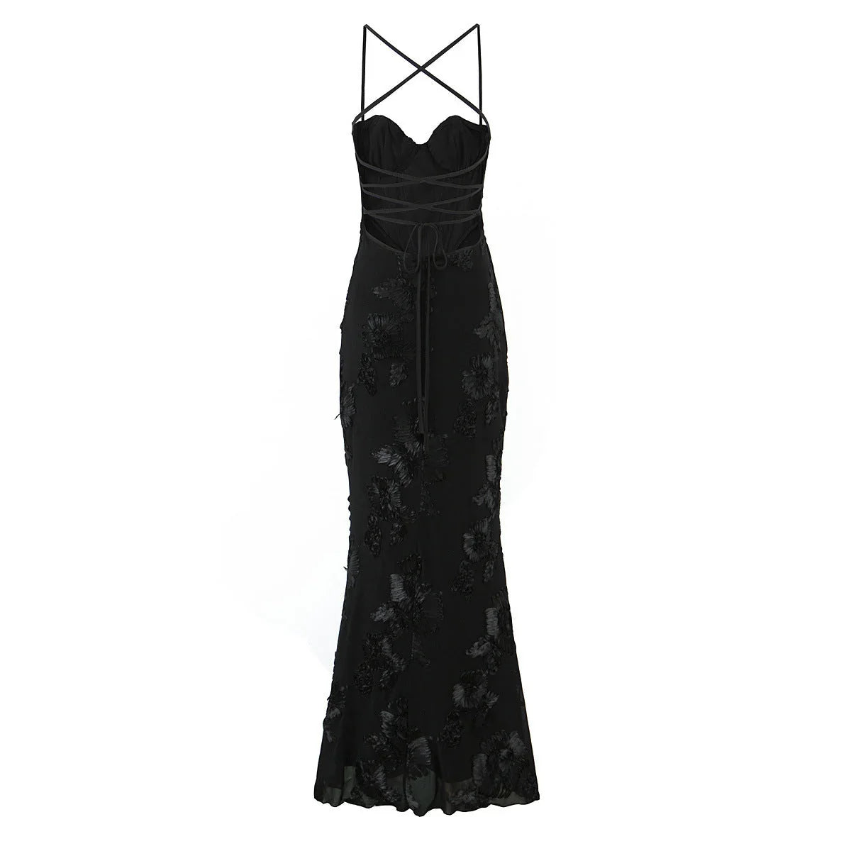 Emily | Lace Maxi Dress Open Back
