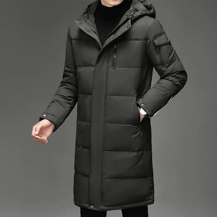Men's Longline Hooded Puffer Coat