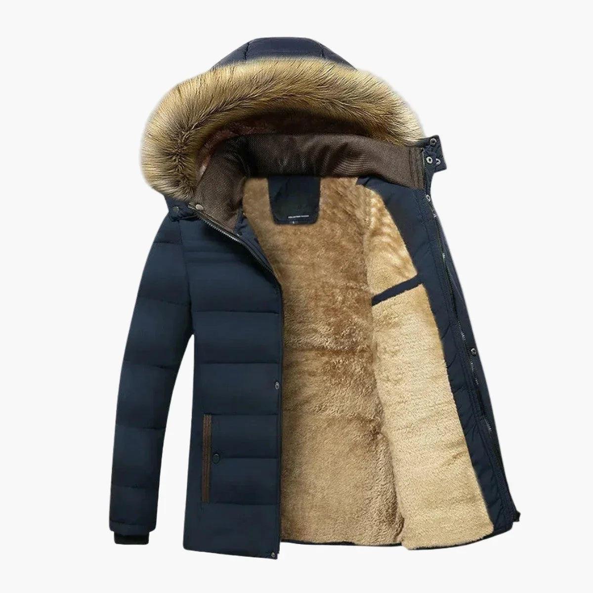 Men's Faux Fur Hooded Winter Parka