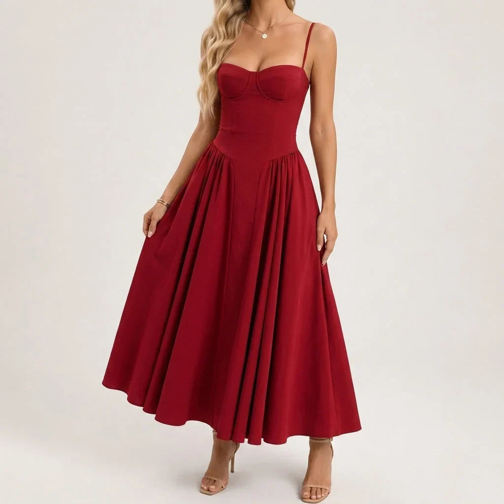 Celeste | Corset Midi Dress A-Line