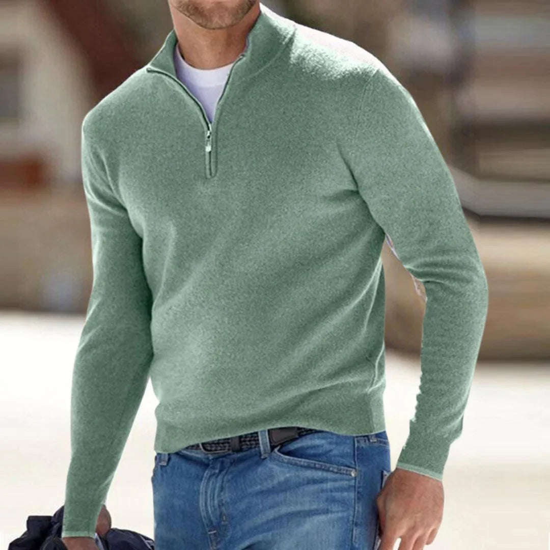 Men's Knit Half-Zip Pullover Sweater