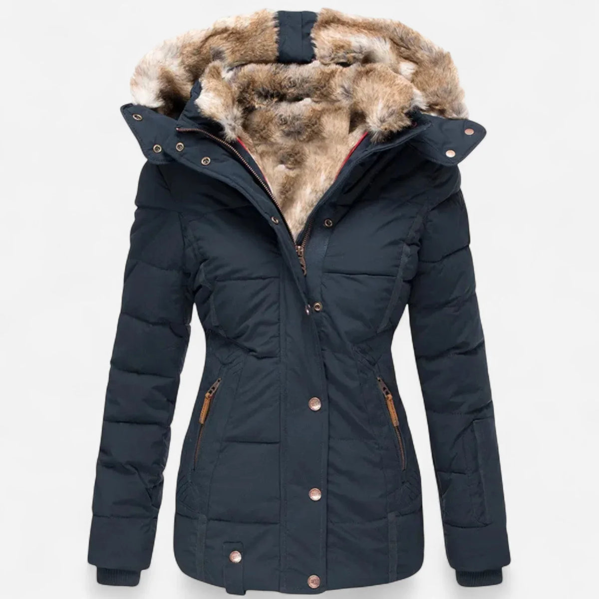 Aisa | Lined Winter Coat Button Front
