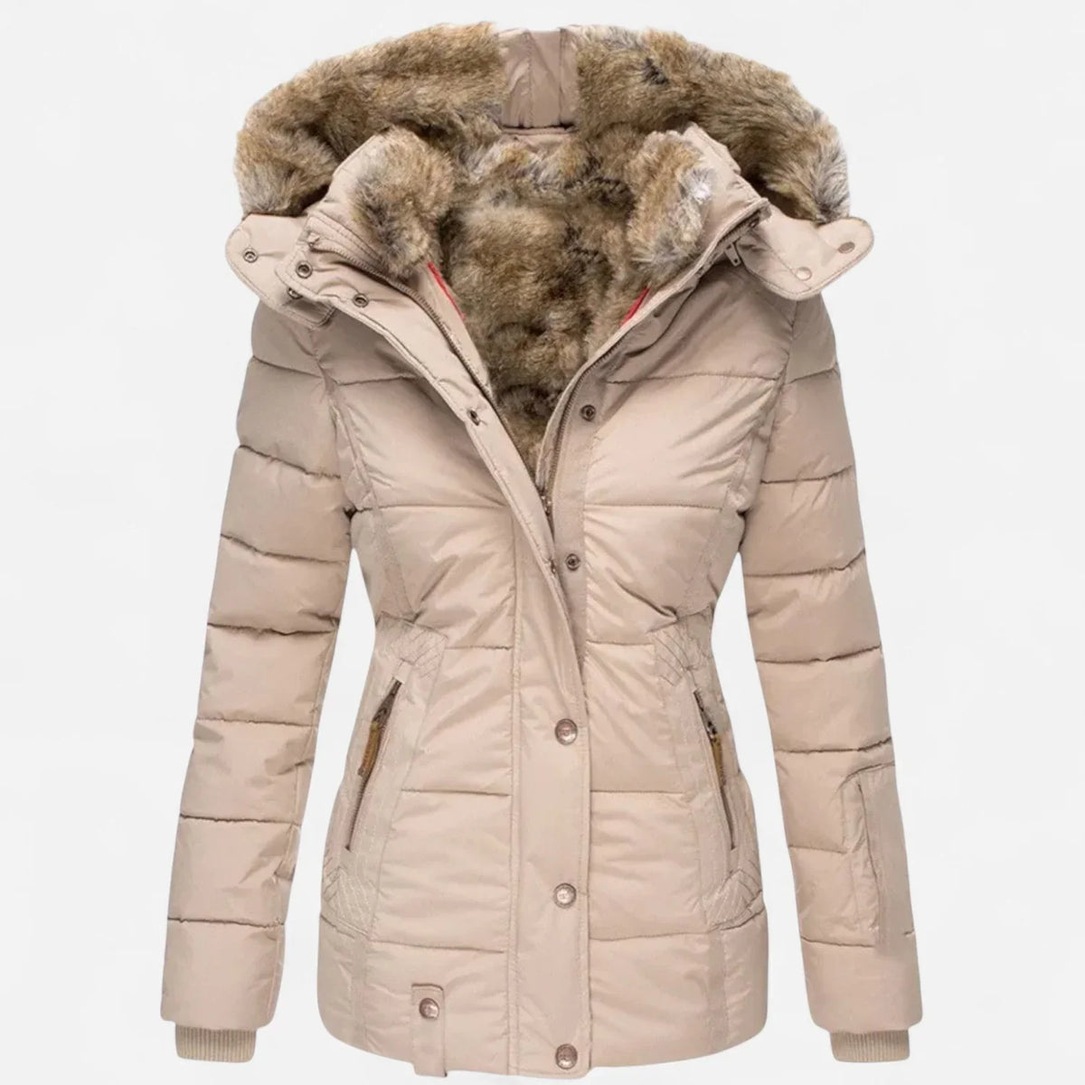 Aisa | Lined Winter Coat Button Front