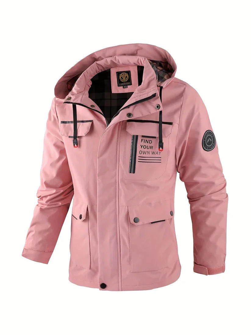 Men's Hooded Jacket – Black Waterproof Winter