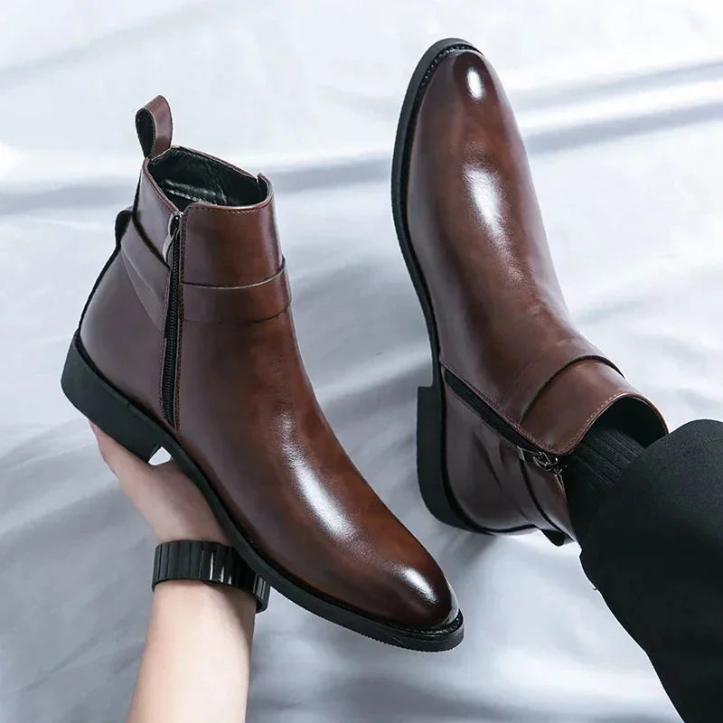 Chelsea Boots – Brown Buckle Ankle