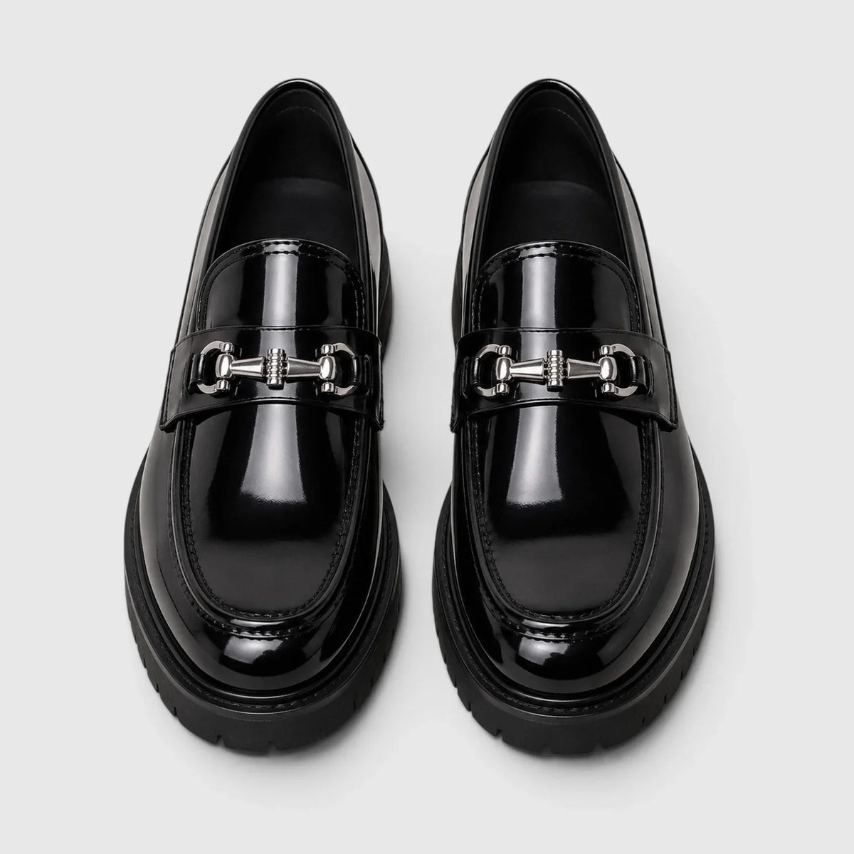 Men's Loafers Chunky Sole Horsebit Slip-On