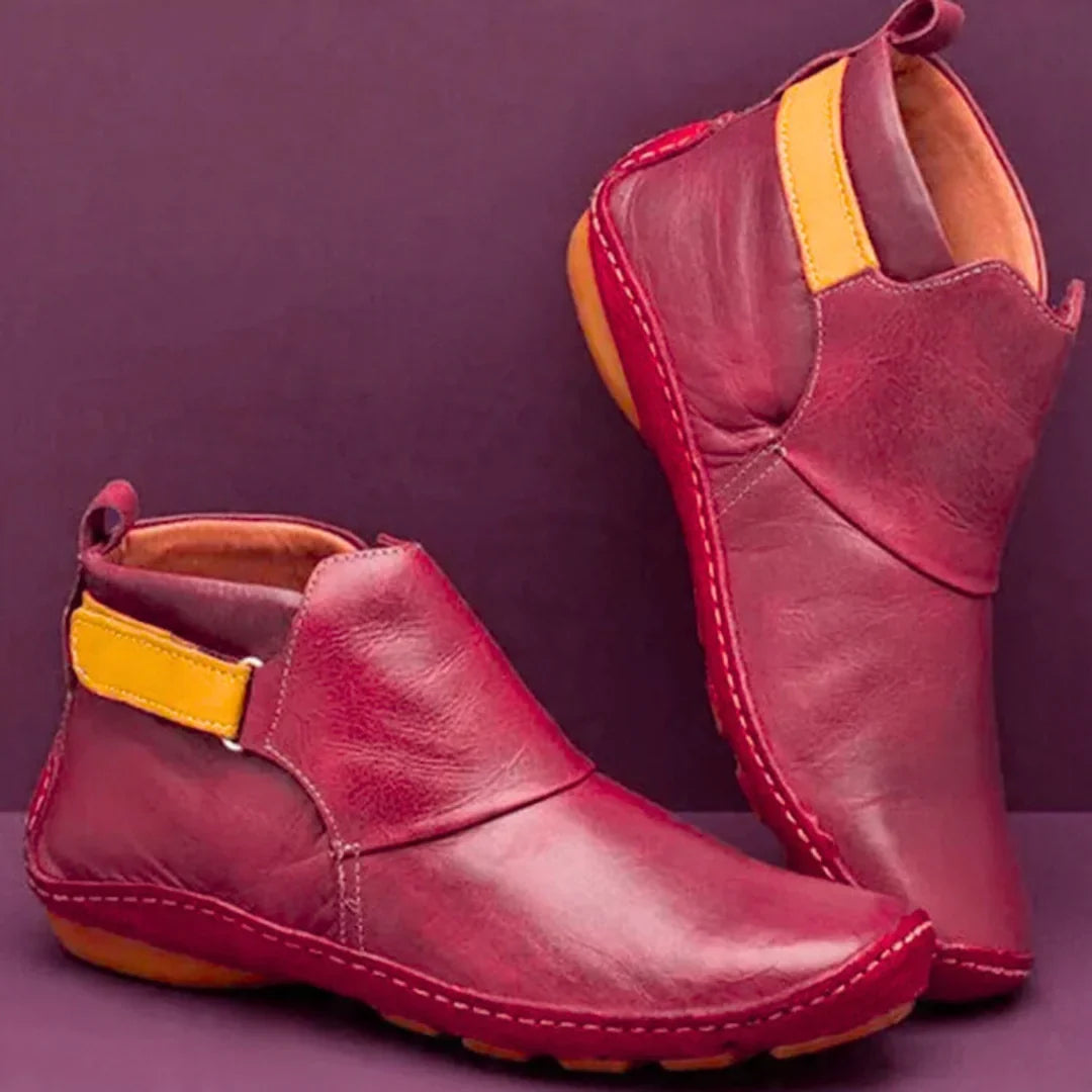 Mirelda | Fold-Over Ankle Boots Slip-On