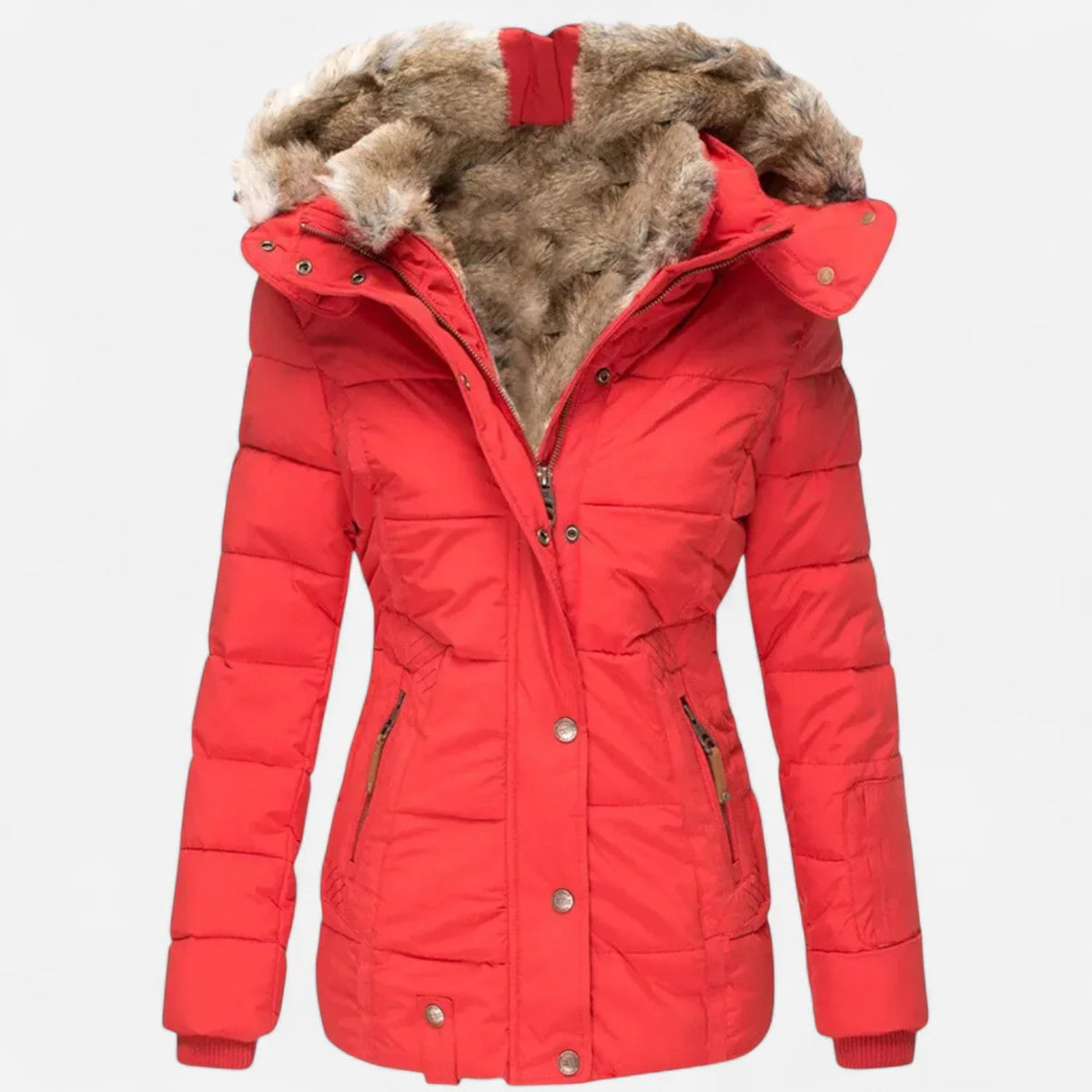 Aisa | Lined Winter Coat Button Front
