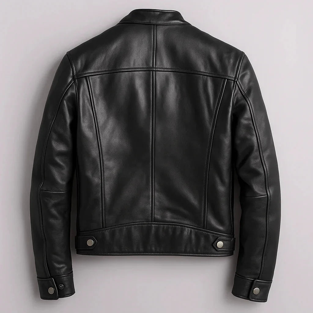 Men's Biker Jacket with Zip Pockets