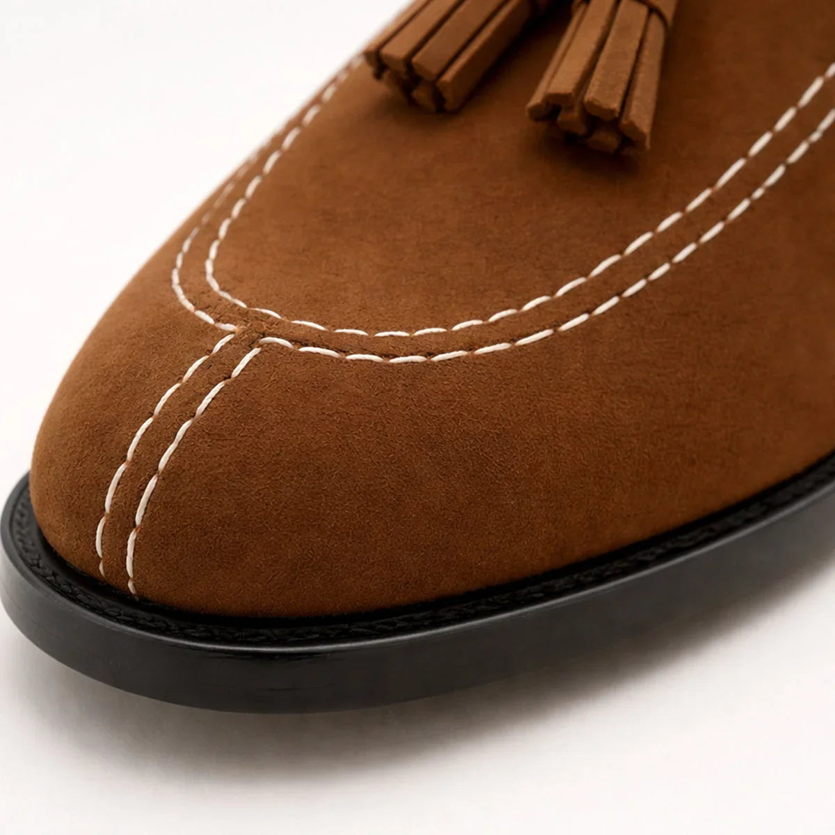 Men's Loafers Suede Tassel Slip-On