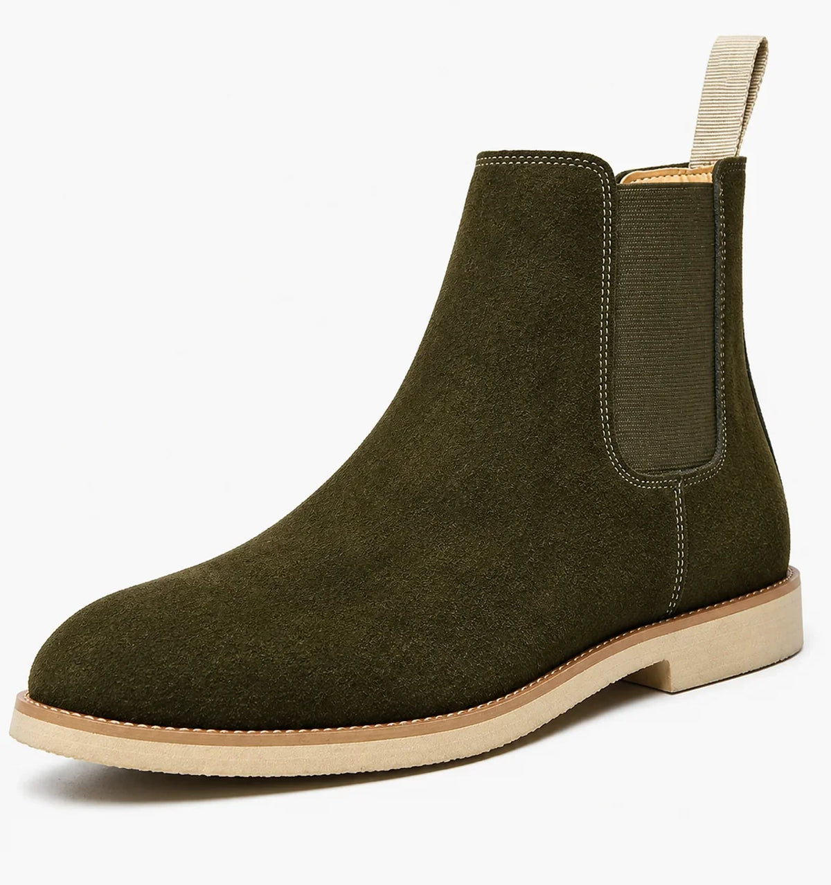 Men's Chelsea Boots – Black Suede Crepe Sole