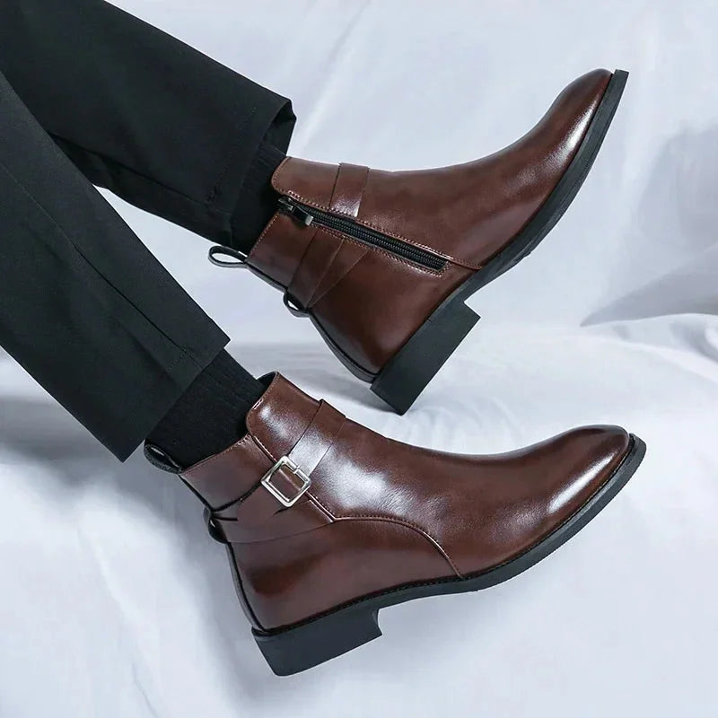 Chelsea Boots – Brown Buckle Ankle