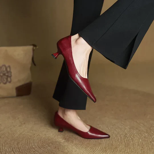 Women's Pointed-Toe Pumps with Block Heel
