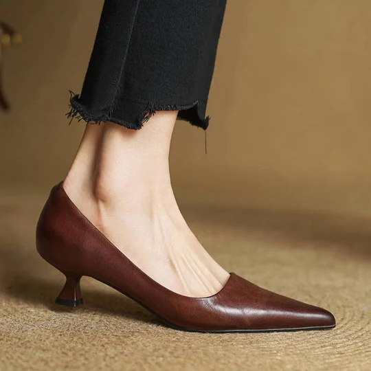 Women's Pointed-Toe Pumps with Block Heel