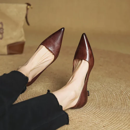 Women's Pointed-Toe Pumps with Block Heel