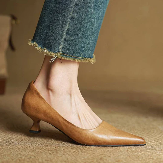 Women's Pointed-Toe Pumps with Block Heel