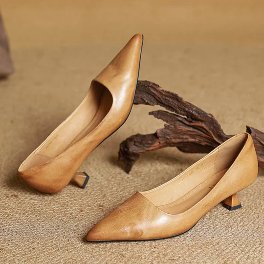Women's Pointed-Toe Pumps with Block Heel