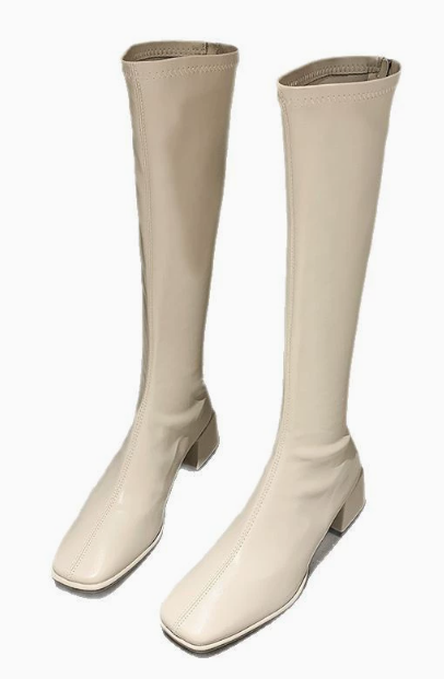 Women's Knee-High Leather Boots | Classic Flat Riding Boots