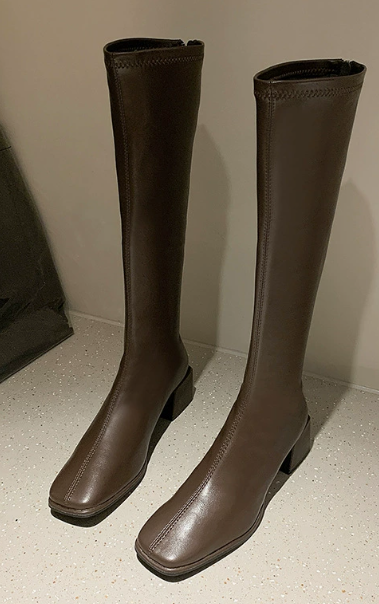 Women's Knee-High Leather Boots | Classic Flat Riding Boots