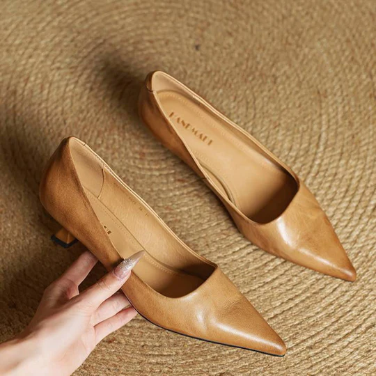 Women's Pointed-Toe Pumps with Block Heel