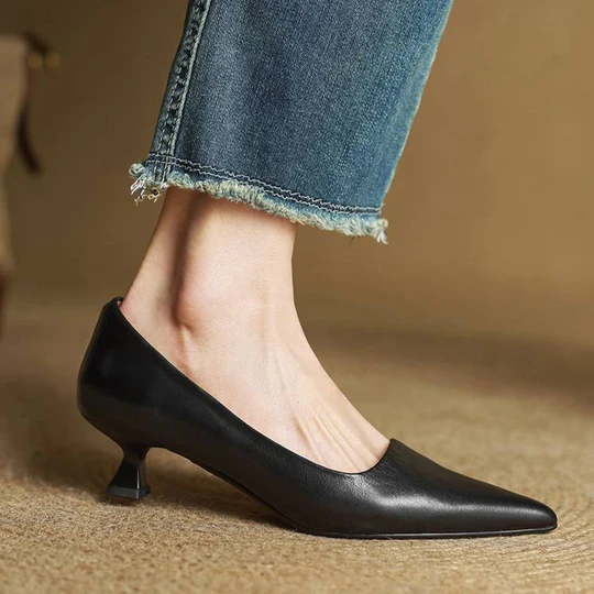 Women's Pointed-Toe Pumps with Block Heel