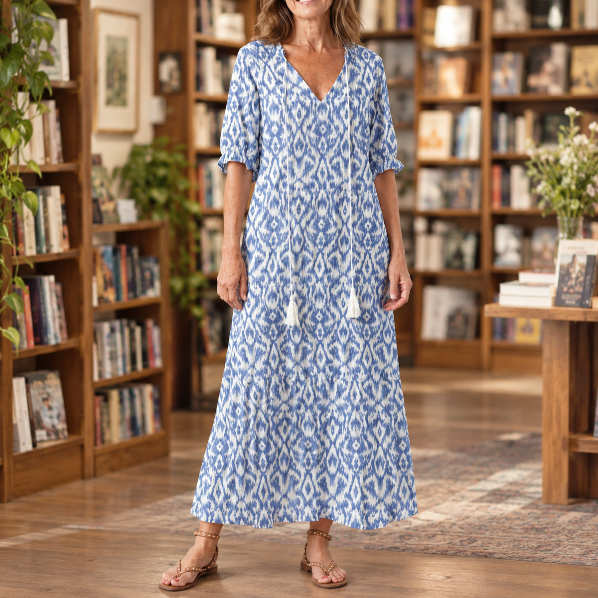 Solene-Faye Relaxed Midi Dress