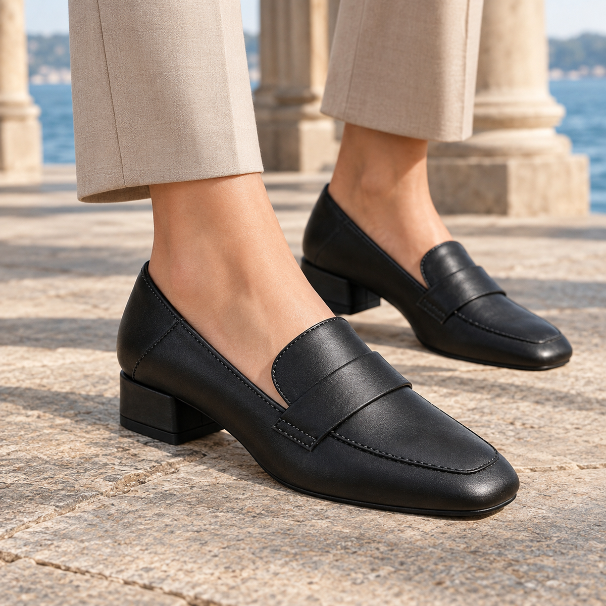 Recanati Block Heel Loafers