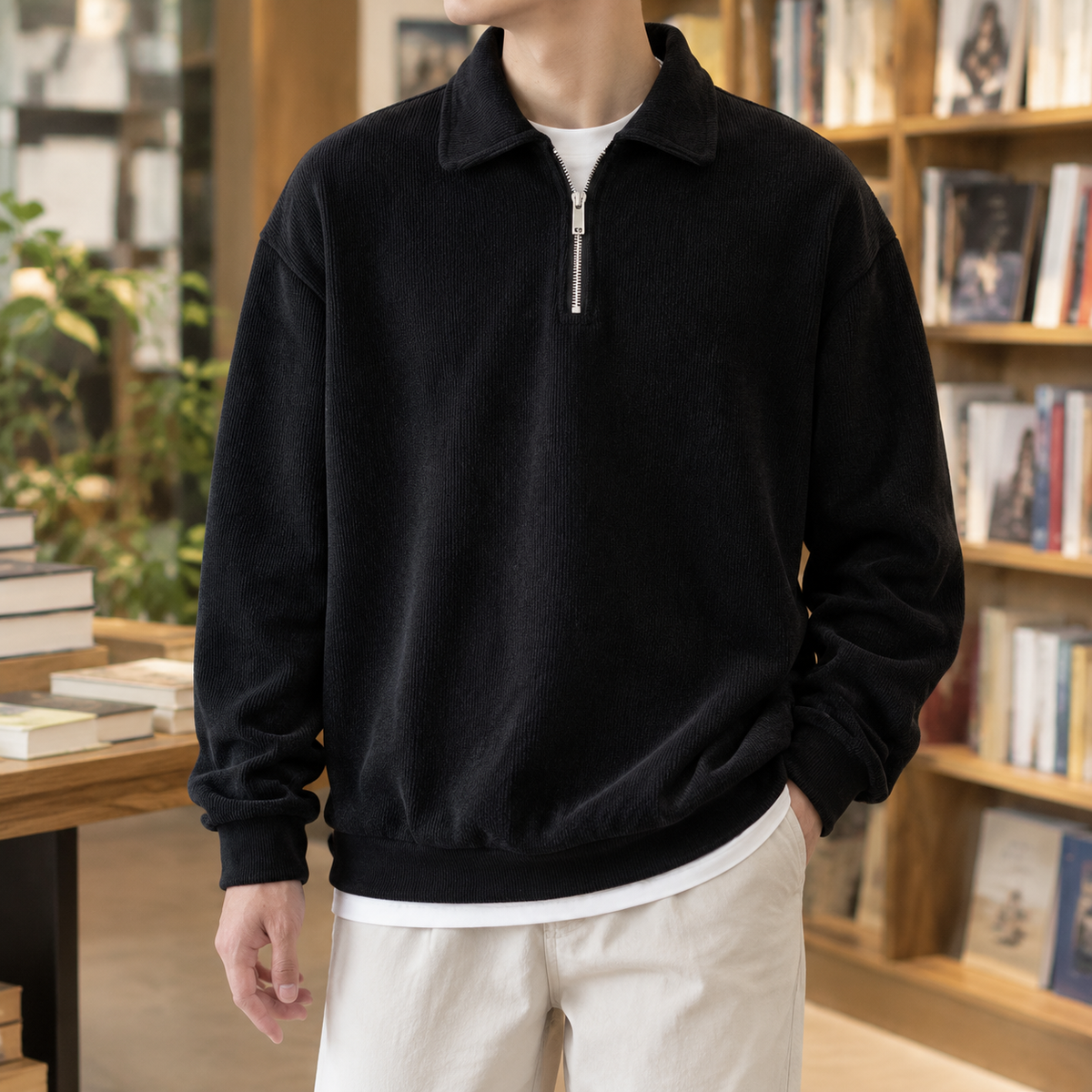 Clovis Quarter Zip Sweater