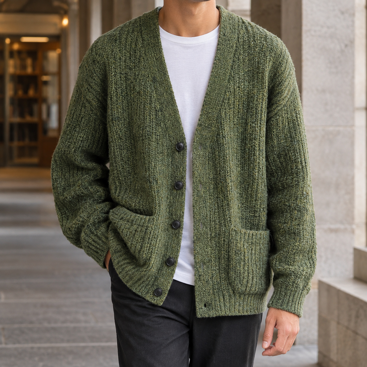 Nicodemus-Miles Textured Cardigan
