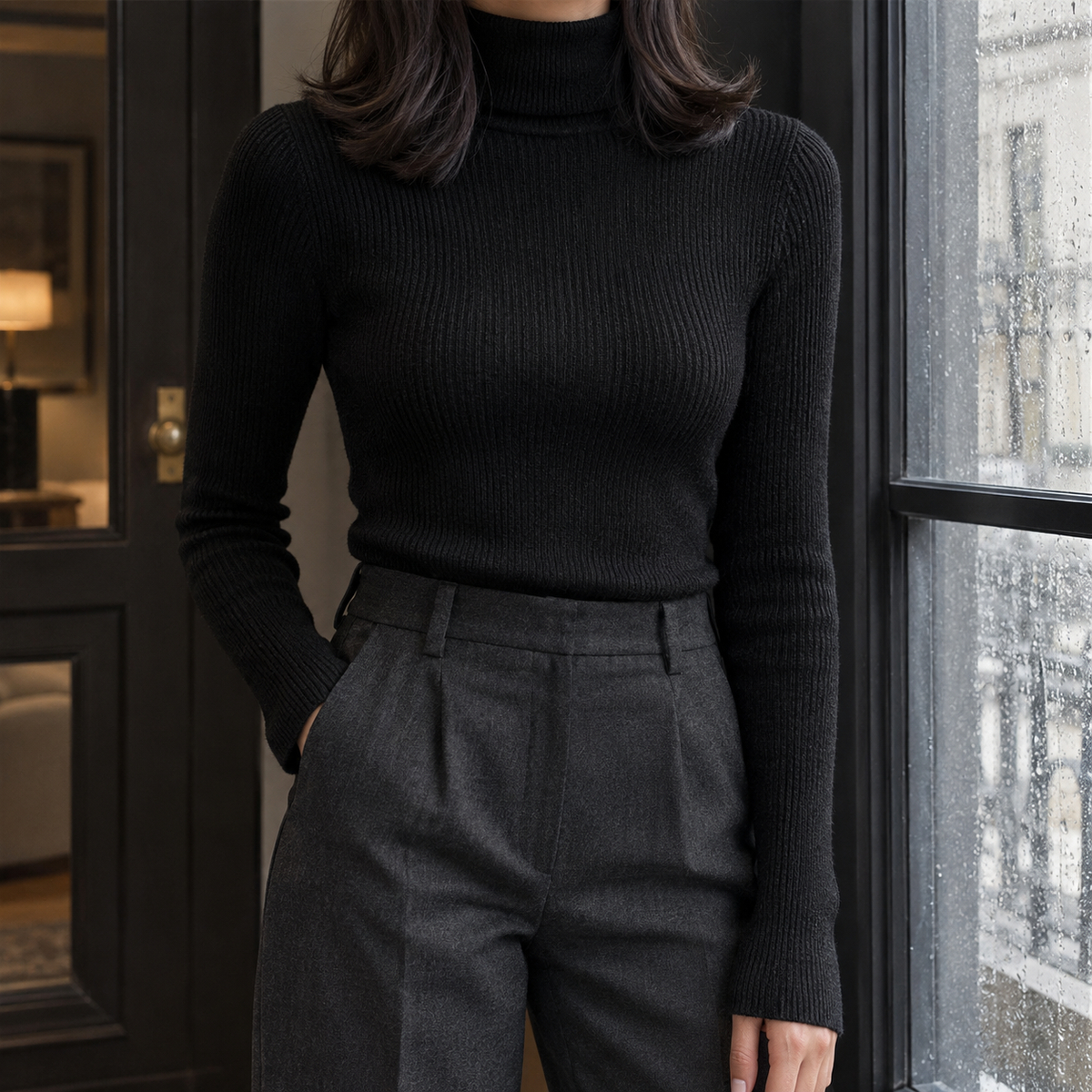 Natalia-Marie Ribbed Turtleneck