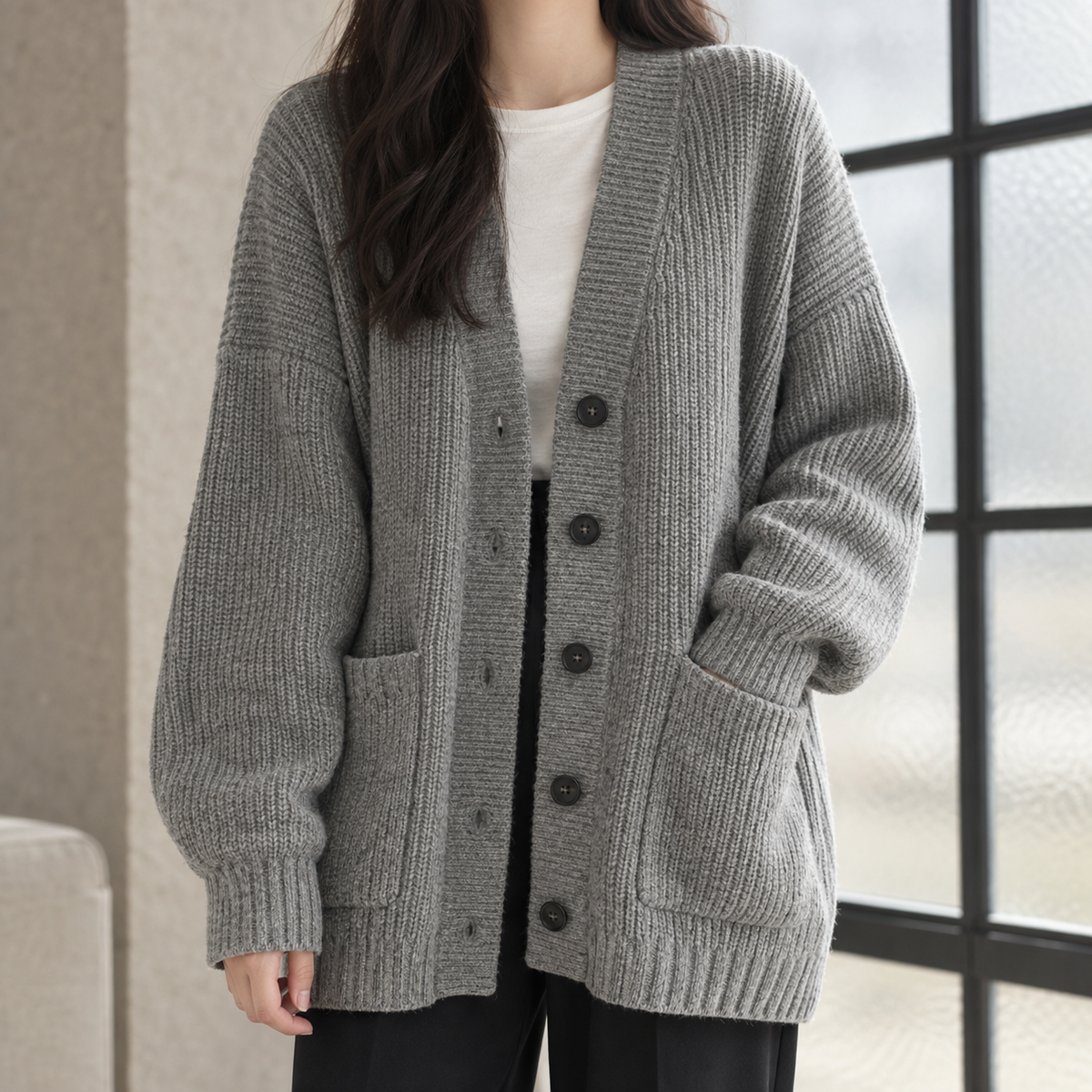 Lauren-Elise Ribbed Cardigan