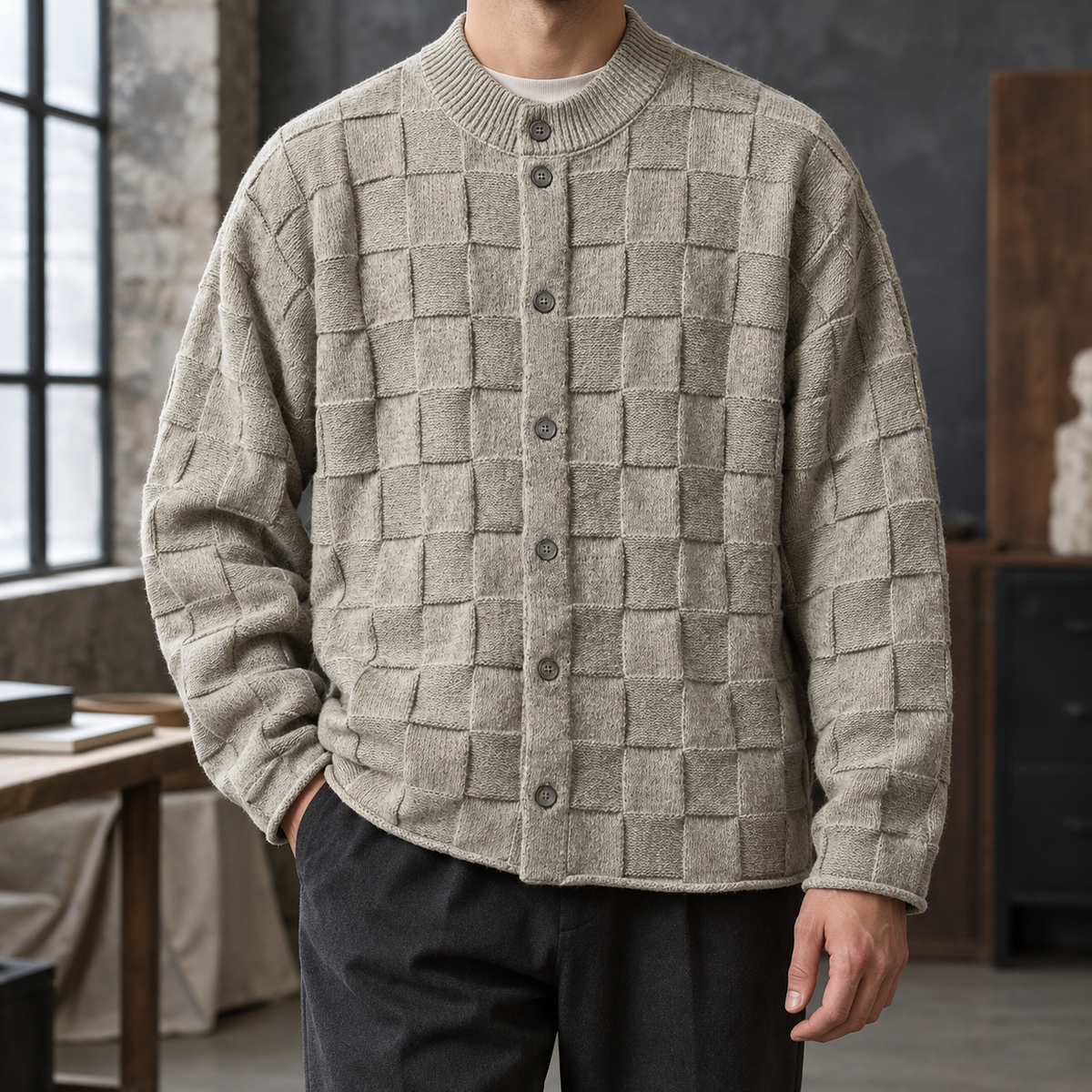 Leon-James Textured Cardigan