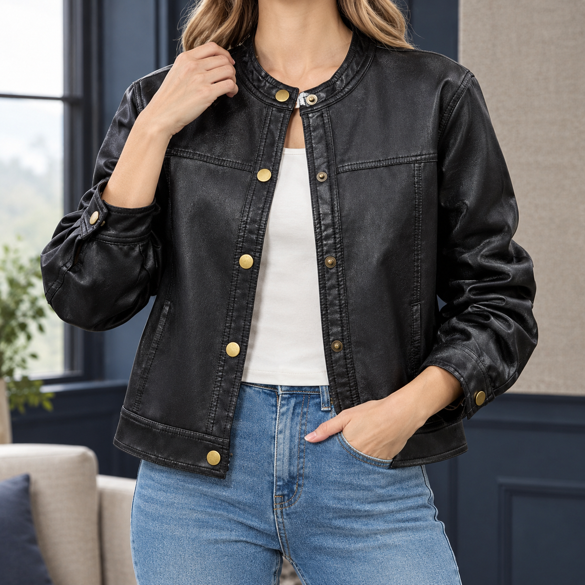Gillian-Grace Snap Front Jacket