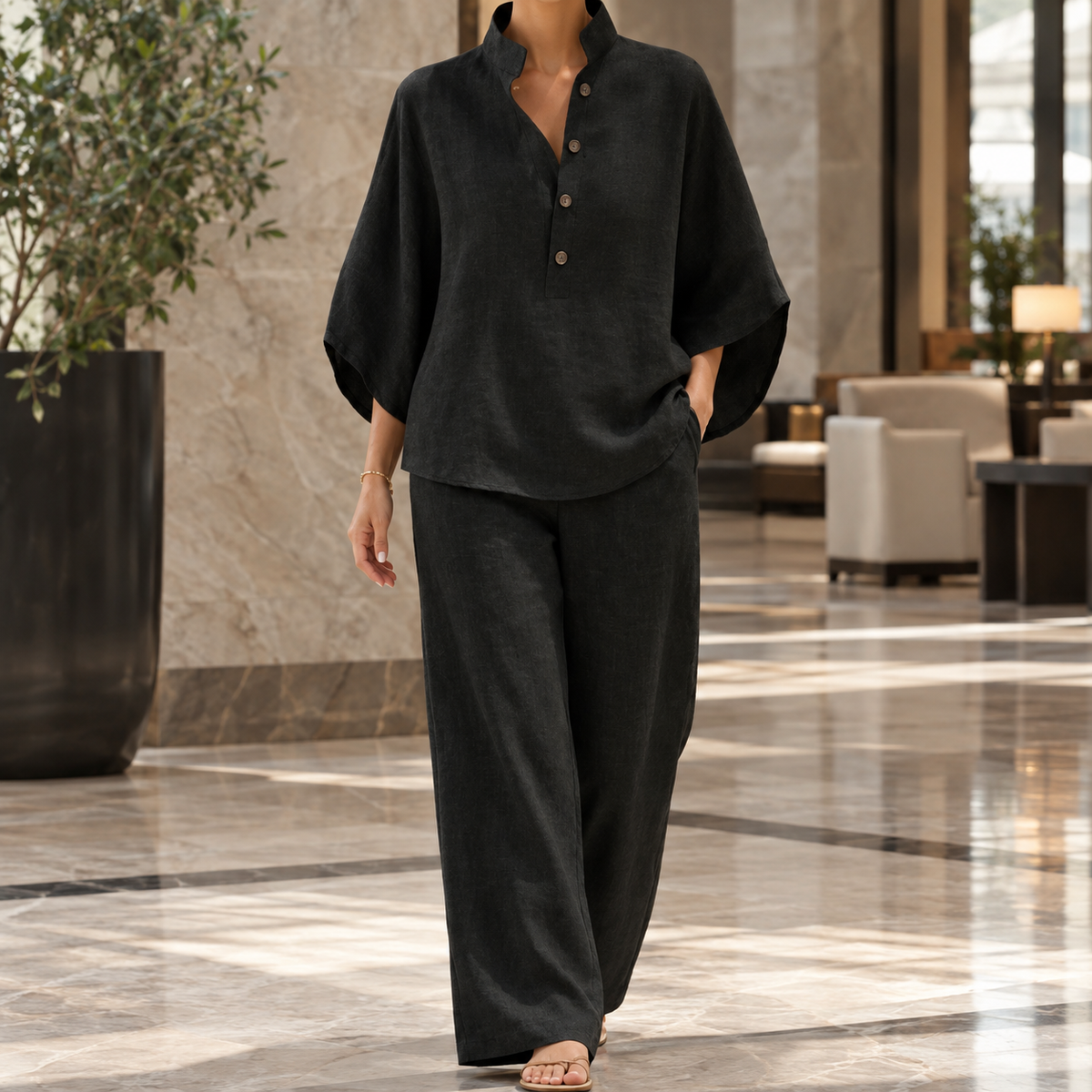 Lillian Stand Collar Set