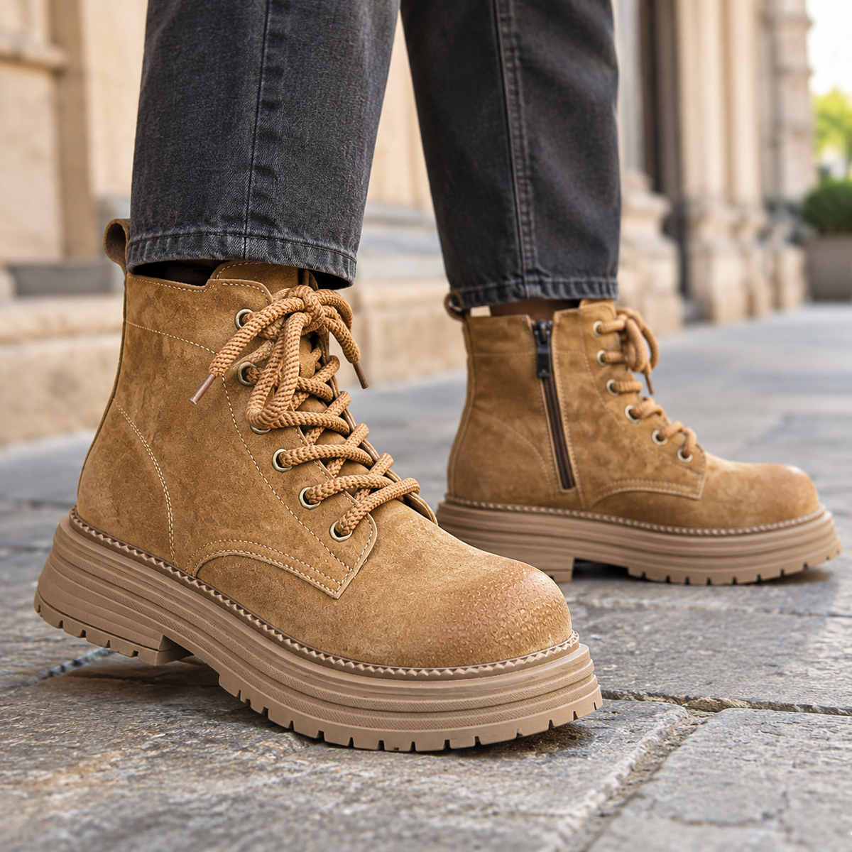 Caprera Lace-Up Boots