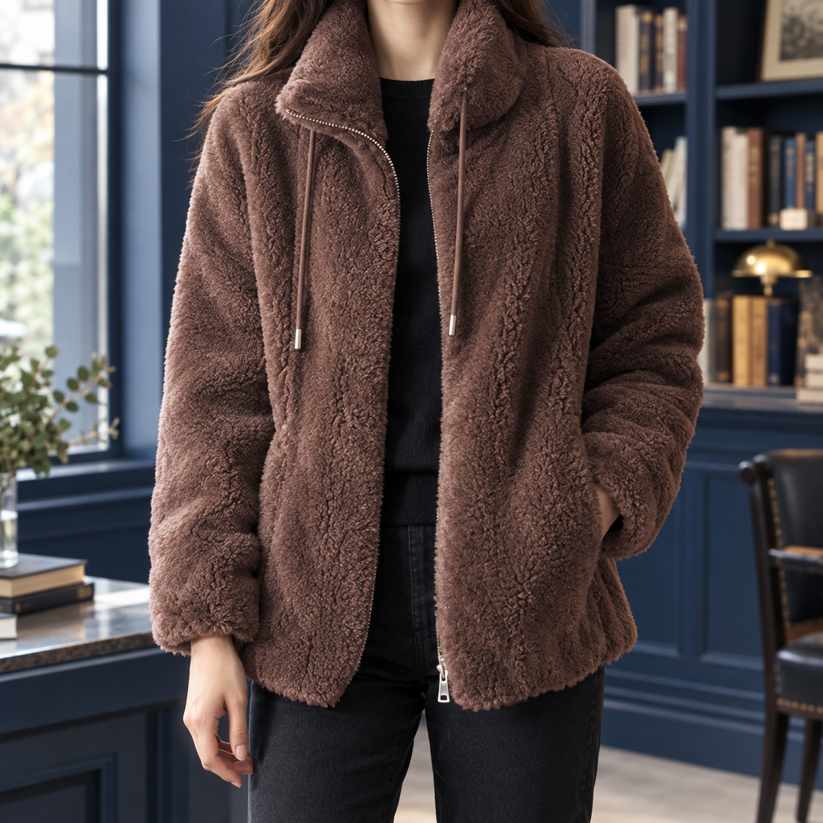 Agnes-Claire Plush Fleece Jacket