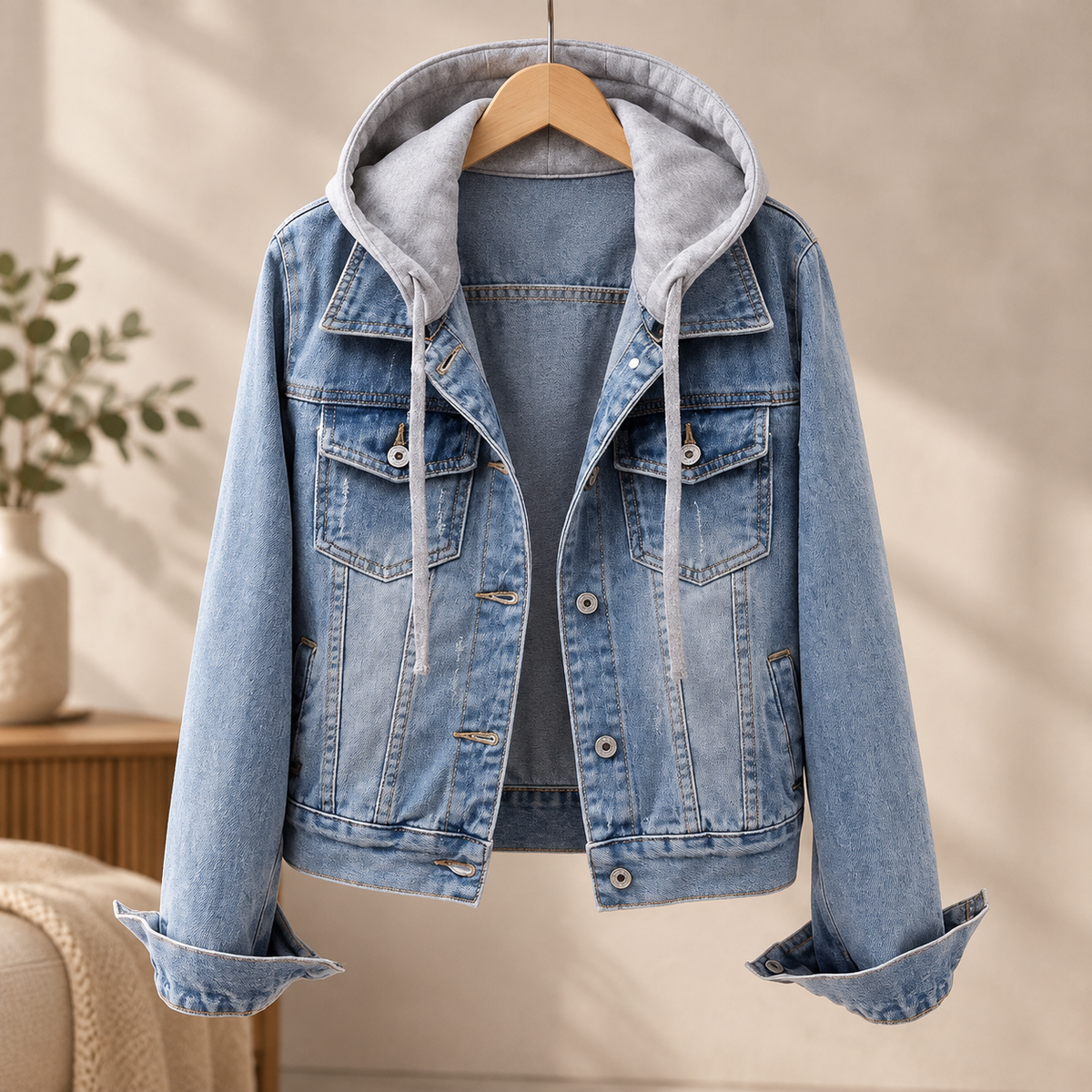 Josephine-Eve Hooded Denim Jacket