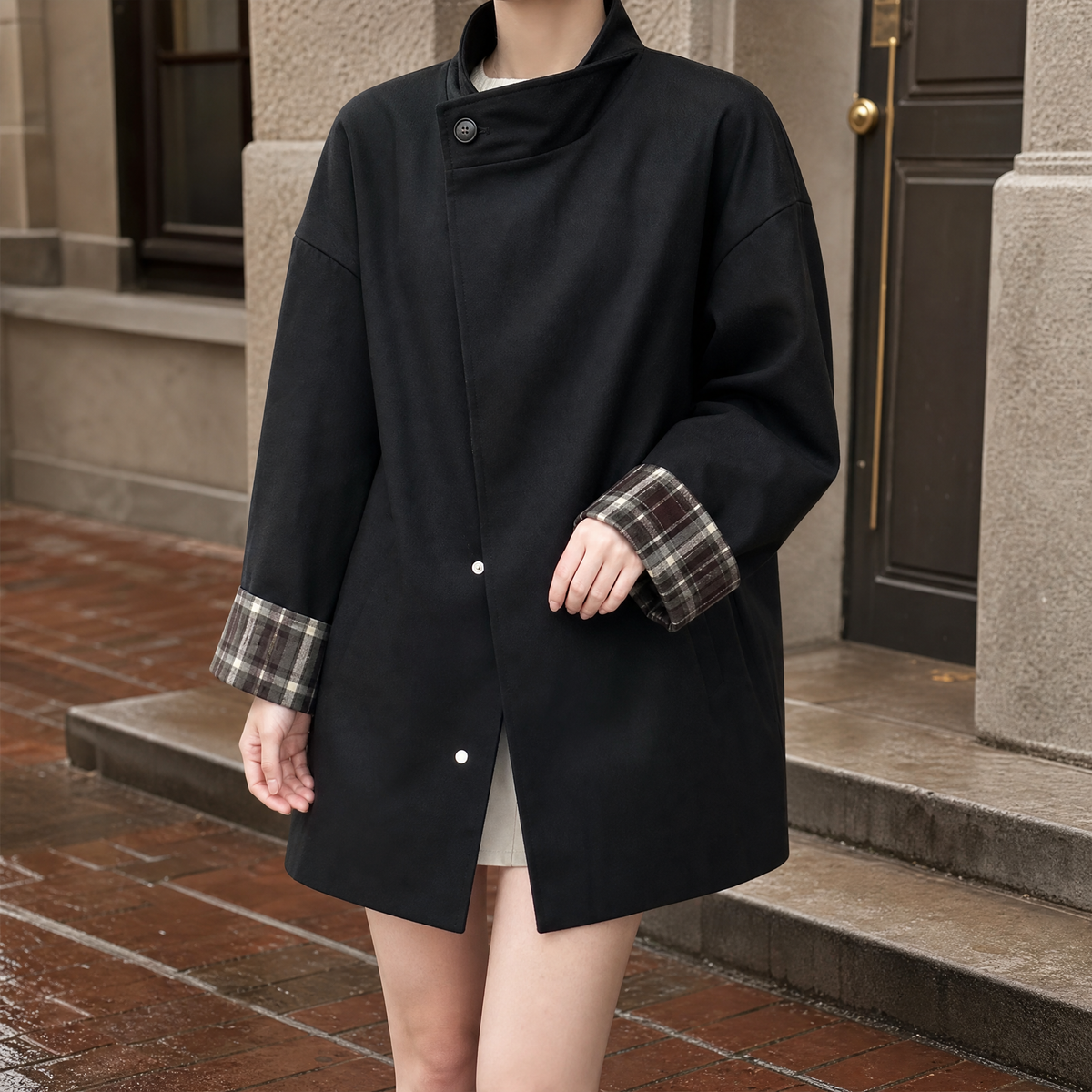 Letitia-Marie Contrast Overcoat