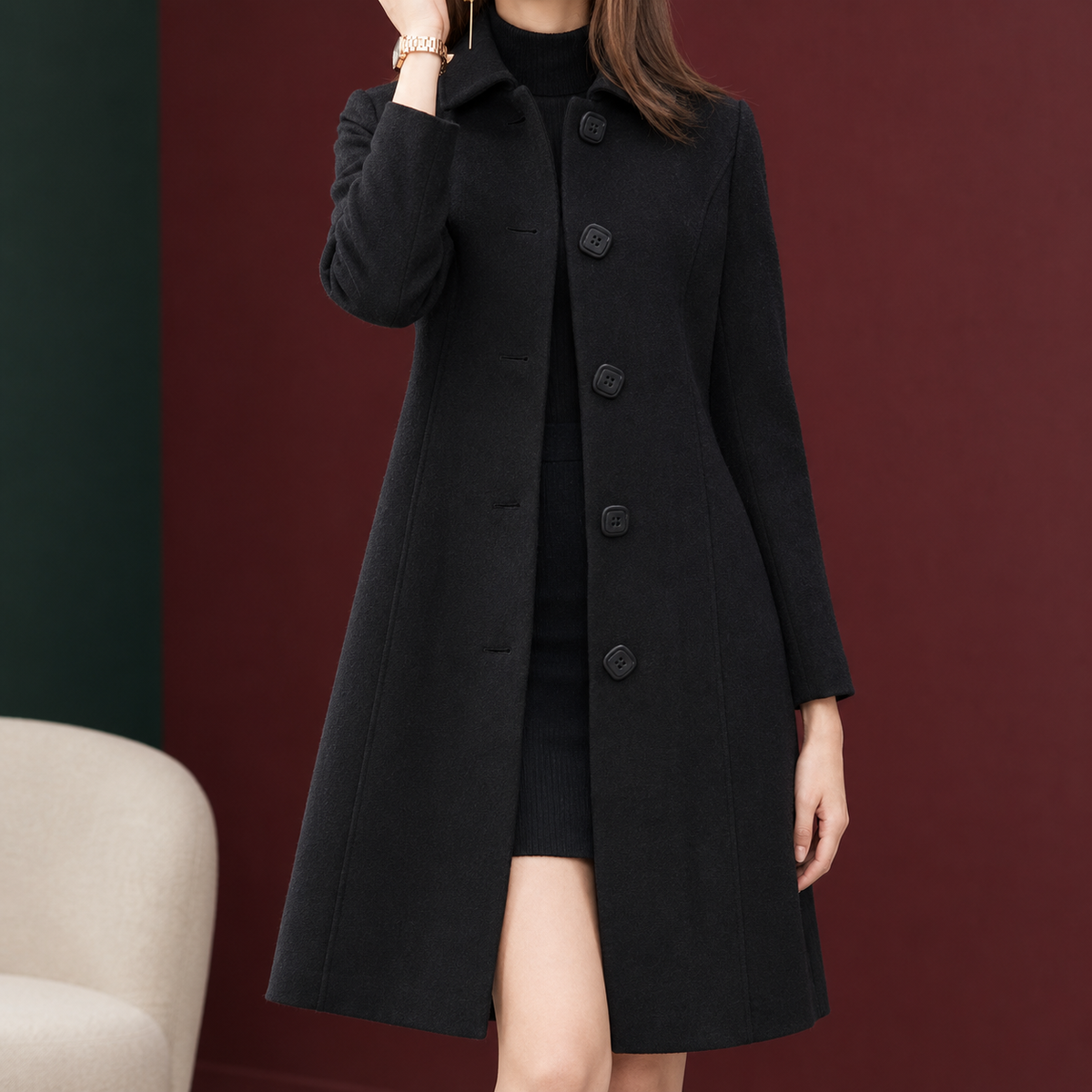 Ludovica-Jade A-Line Coat