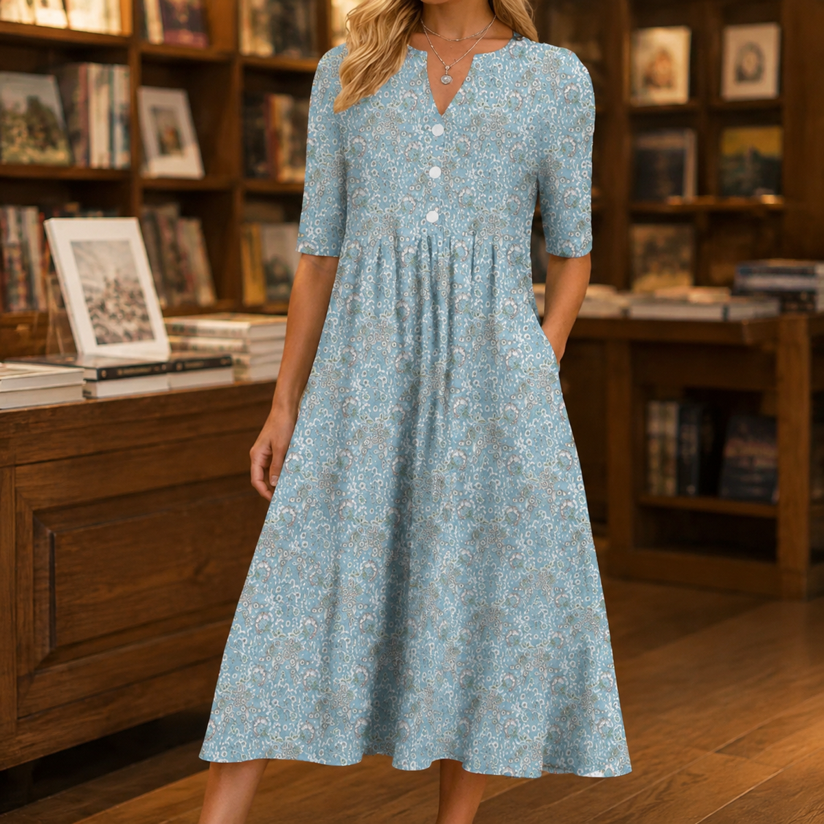 Liliana-Claire Floral Midi Dress