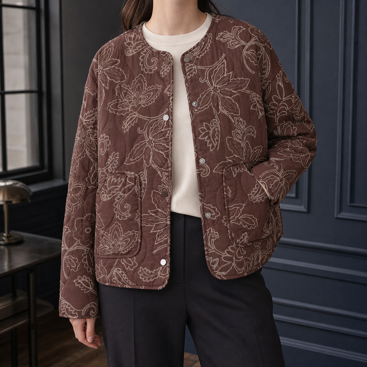 Ameline-Pearl Quilted Jacket