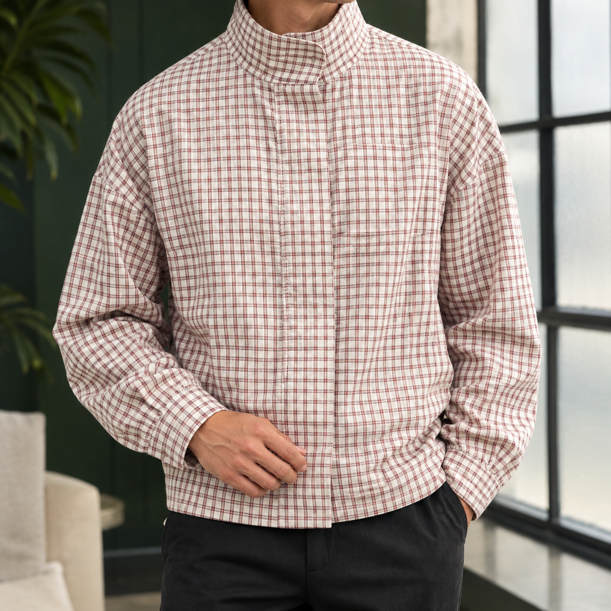Leo-Grant Plaid Overshirt
