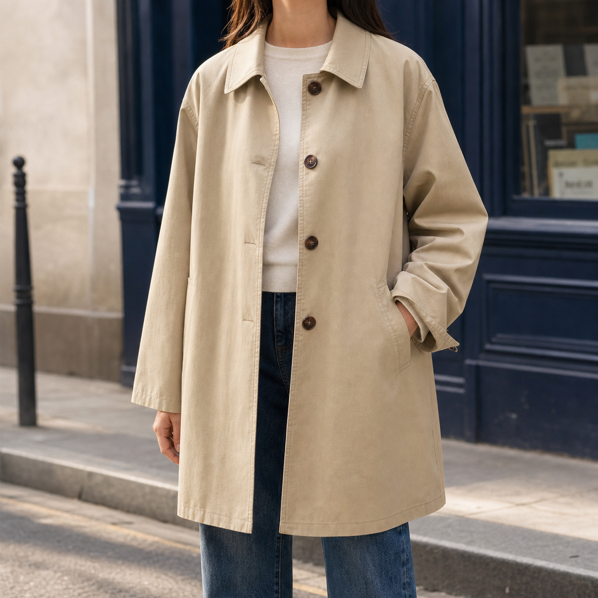 Oriane Single-Breasted Overcoat